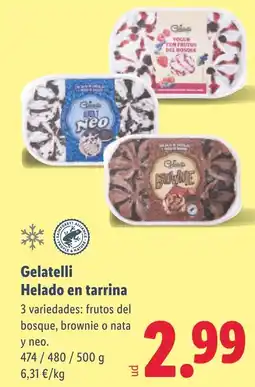 Lidl GELATELLI Helado en tarrina oferta