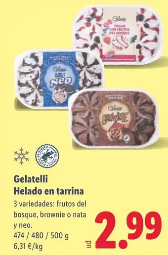 Lidl GELATELLI Helado en tarrina oferta