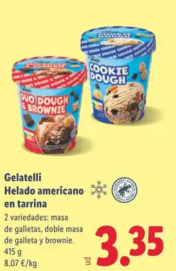 Lidl GELATELLI Helado americano en tarrina oferta