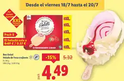 Lidl BON GELATI Helado de fresa crujiente oferta