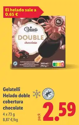 Lidl GELATELLI Helado doble cobertura chocolate oferta