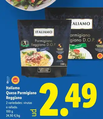 Lidl ITALIAMO Queso Parmigiano Reggiano oferta