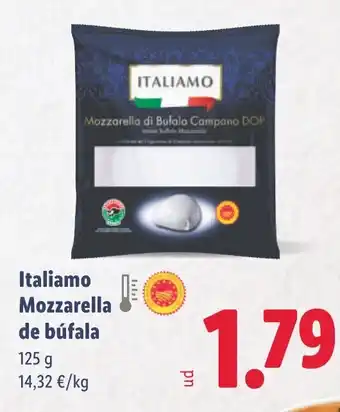 Lidl ITALIAMO Mozzarella de búfala oferta