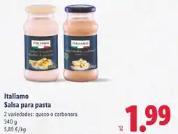 Lidl ITALIAMO Salsa para pasta oferta