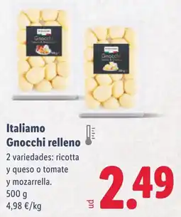 Lidl ITALIAMO Gnocchi relleno oferta