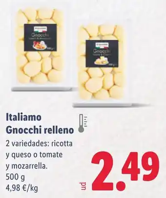 Lidl ITALIAMO Gnocchi relleno oferta