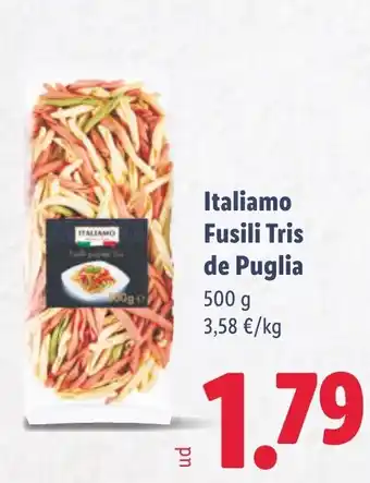 Lidl ITALIAMO Fusili Tris de Puglia oferta
