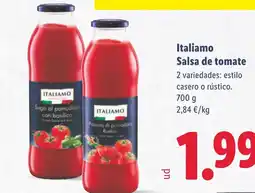 Lidl ITALIAMO Salsa de tomate oferta