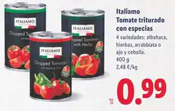 Lidl ITALIAMO Tomate triturado con especias oferta