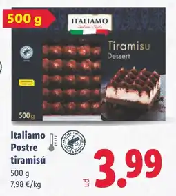Lidl ITALIAMO Postre tiramisú oferta