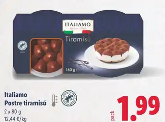 Lidl ITALIAMO Postre tiramisú oferta