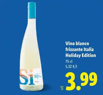 Lidl Vino blanco frizzante Italia Holiday Edition oferta