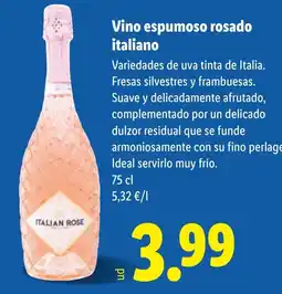 Lidl Vino espumoso rosado italiano oferta