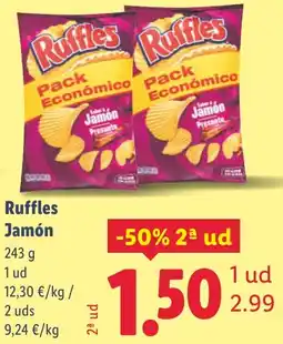 Lidl RUFFLES Jamón oferta