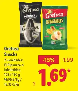 Lidl GREFUSA Snacks oferta