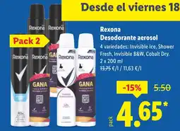 Lidl REXONA Desodorante aerosol oferta