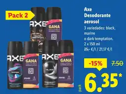Lidl AXE Desodorante aerosol oferta