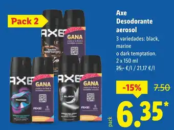 Lidl AXE Desodorante aerosol oferta