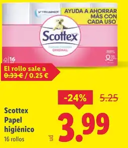 Lidl SCOTTEX Papel higiénico oferta