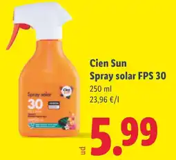 Lidl CIEN SUN Spray solar FPS 30 oferta