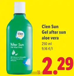 Lidl CIEN SUN Gel after sun aloe vera oferta