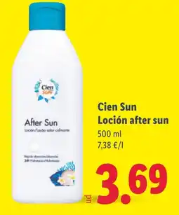 Lidl CIEN SUN Loción after sun oferta