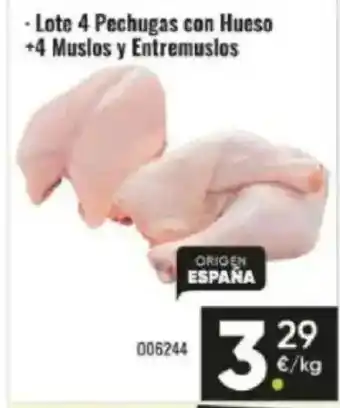 Family Cash Lote 4 Pechugas con Hueso +4 Muslos y Entremuslos oferta