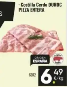Family Cash Costilla cerdo duroc pieza entera oferta