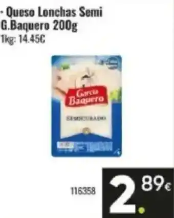 Family Cash GARCIA BAQUERO Queso Lonchas Semi oferta