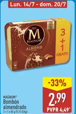 ALDI MAGNUM Bombón almendrado oferta