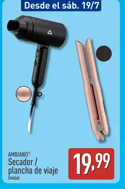 ALDI AMBIANO Secador/ plancha de viaje oferta
