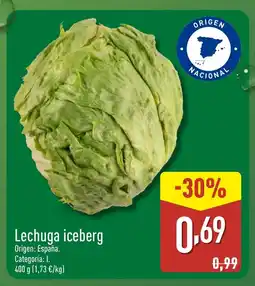 ALDI Lechuga iceberg oferta