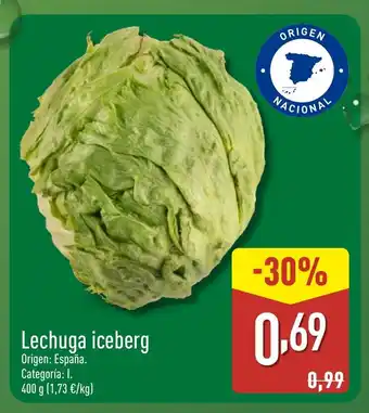 ALDI Lechuga iceberg oferta