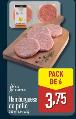 ALDI Hamburguesa de pollo oferta