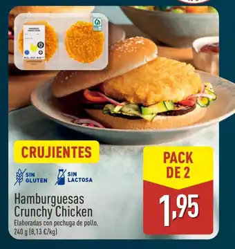 ALDI Hamburguesas Crunchy Chicken oferta