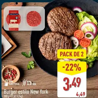 ALDI Burger estilo New York oferta