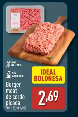 ALDI Burger meat de cerdo picada oferta