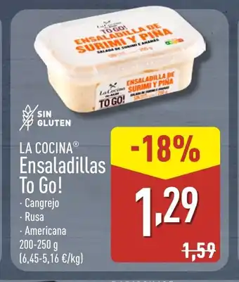 ALDI LA COCINA Ensaladillas To Go! oferta