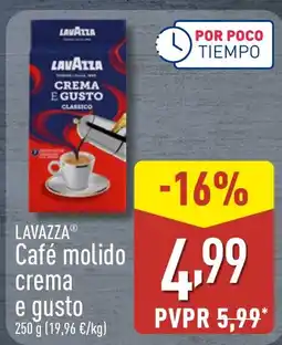ALDI LAVAZZA Café molido crema e gusto oferta