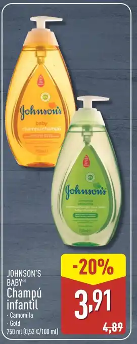 ALDI JOHNSON'S BABY Champú infantil oferta