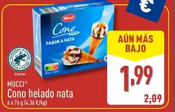 ALDI MUCCI Cono helado nata oferta