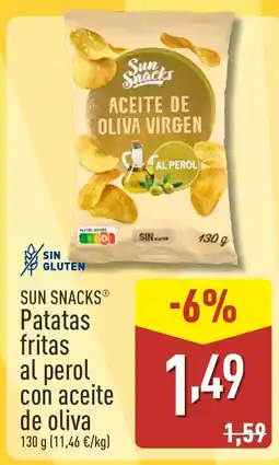 ALDI SUN SNACKS Patatas fritas al perol con aceite de oliva oferta