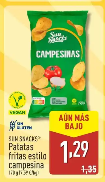 ALDI SUN SNACKS Patatas fritas estilo campesina oferta