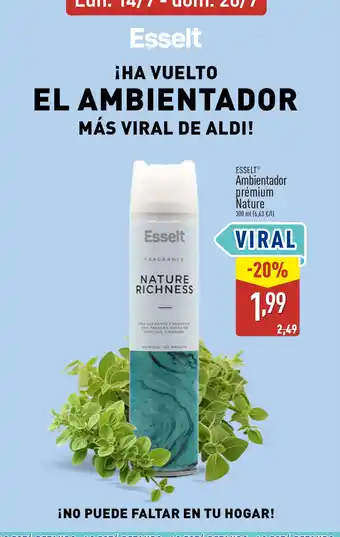 ALDI ESSELT Ambientador prémium Nature oferta