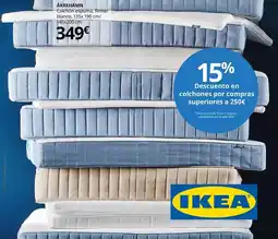 IKEA Akrehamn - colchon espuma, firme / blanco oferta