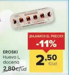 Autoservicios Familia Eroski - huevo l/ docena oferta