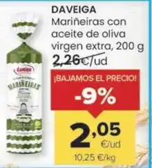 Autoservicios Familia Daveiga - mariñeiras con aceite de oliva virgen extra oferta