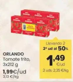 Autoservicios Familia Orlando - tomate frito oferta