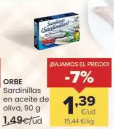 Autoservicios Familia Orbe - sardinillas en aceite de oliva oferta
