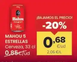 Autoservicios Familia Mahou - 5 estrellas cerveza oferta